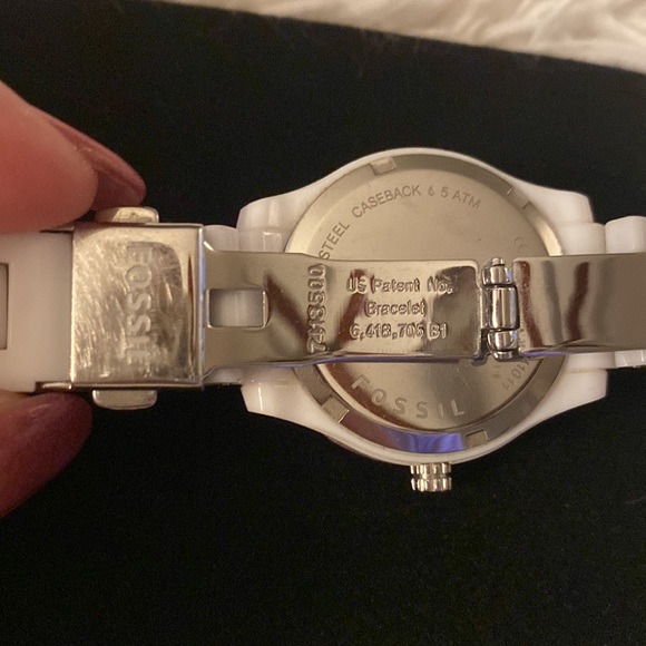 Fossil white ceramic “Stella” watch - Picture 5 of 8